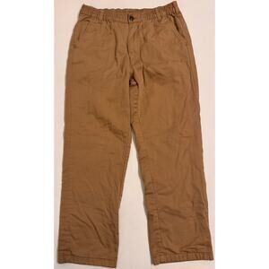 Haband's Ice House Flannel Lined Slacks Tan Elastic Waist Sz M Men's Outdoor